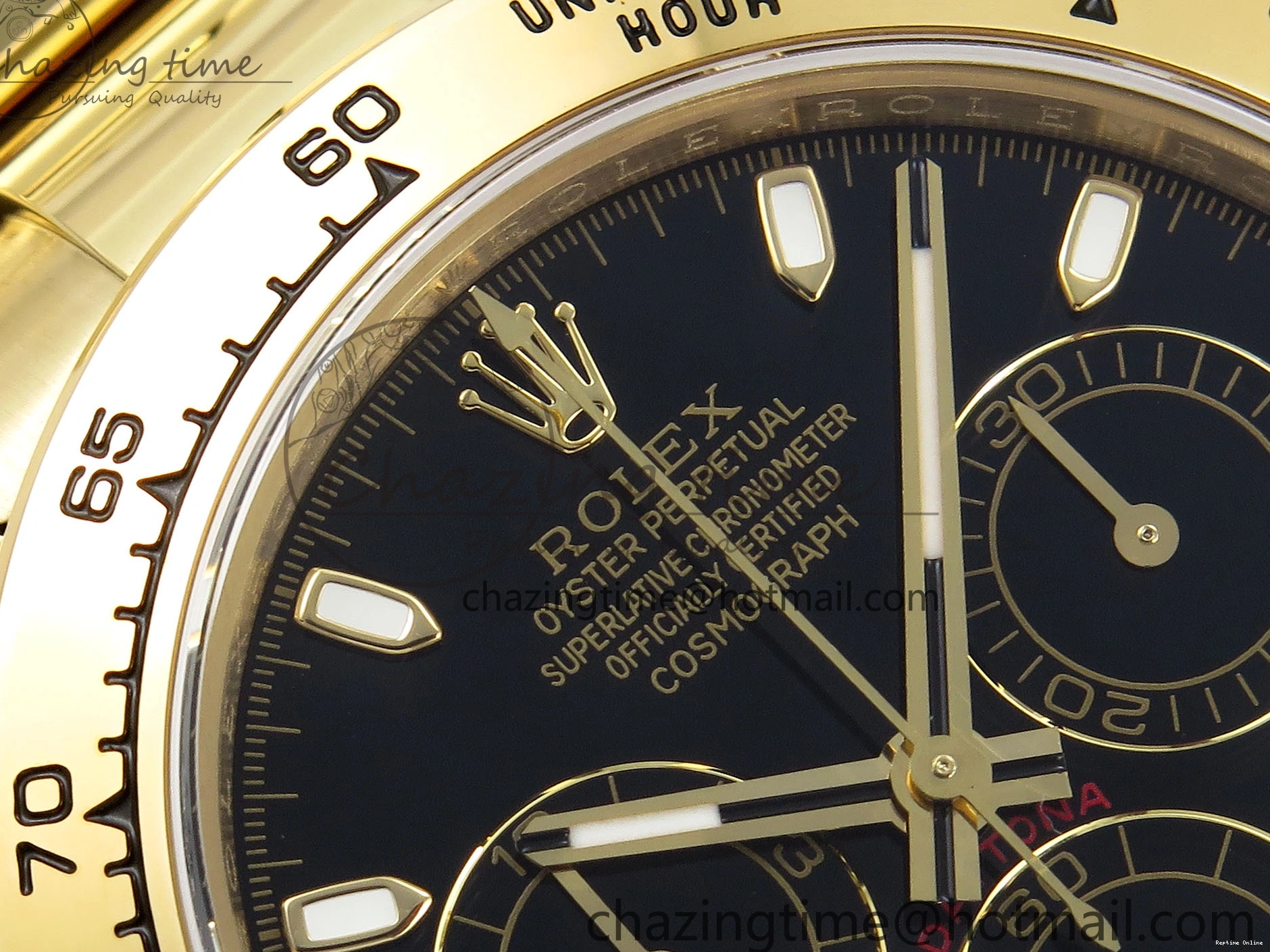 0520 Durable Daytona 116508 QF 1:1 Best Edition Black Dial on YG Bracelet SH4130 V3 (Gain Weight) 1717